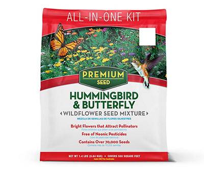 Hummingbird & Butterfly Wildflower Seed Mixture, 1.4 Lbs.