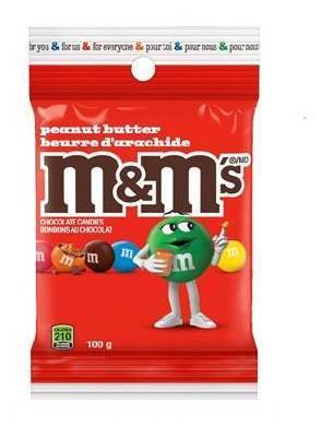M&M's Chocolate Candies, Peanut Butter (100 g)