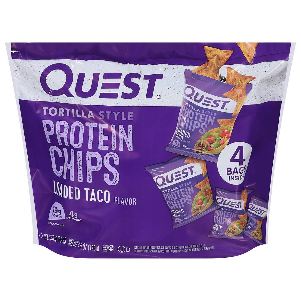 Quest Tortilla Style Protein Chips, Loaded Taco (4.5 oz, 4 ct)