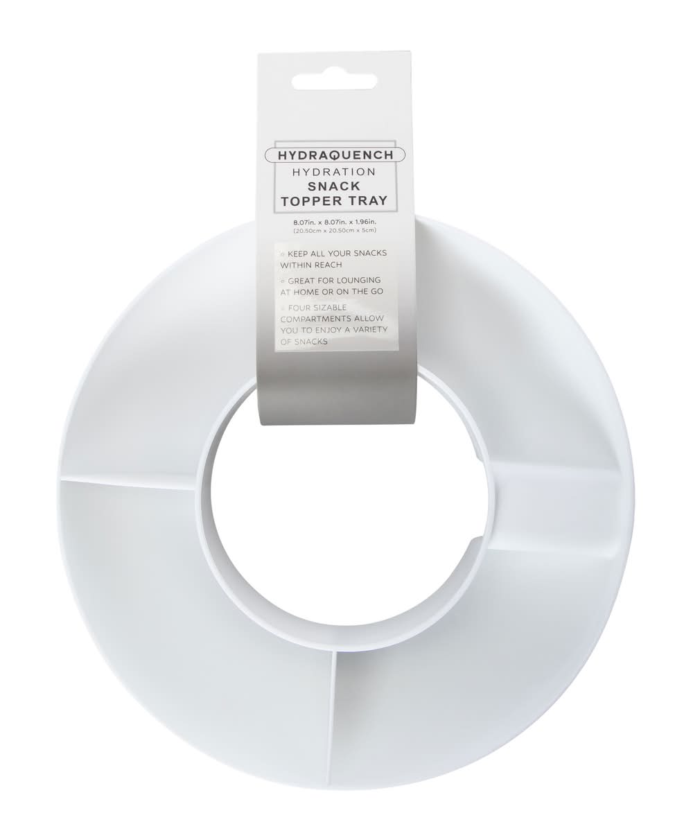 Hydraquench Hydration Snack Topper Tray 8.07in White