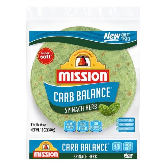 Mission Carb Balance Spinach Herb Tortilla (8 ct)