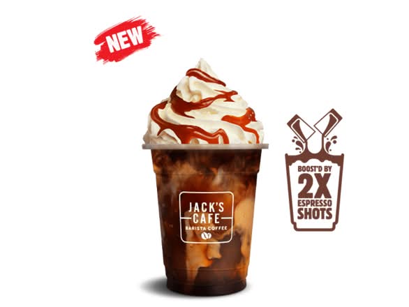 Boosted Caramel Fudge Iced Coffee