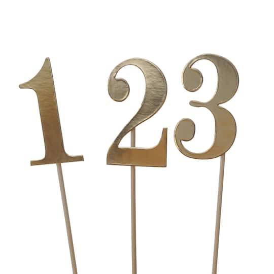 1-12 Gold Table Numbers By Celebrate It