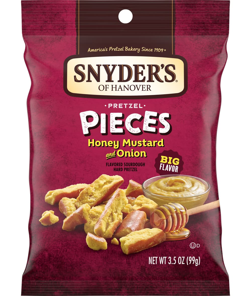 Snyder's of Hanover Pretzel Pieces, Honey Mustard - Onion (3.5 oz)