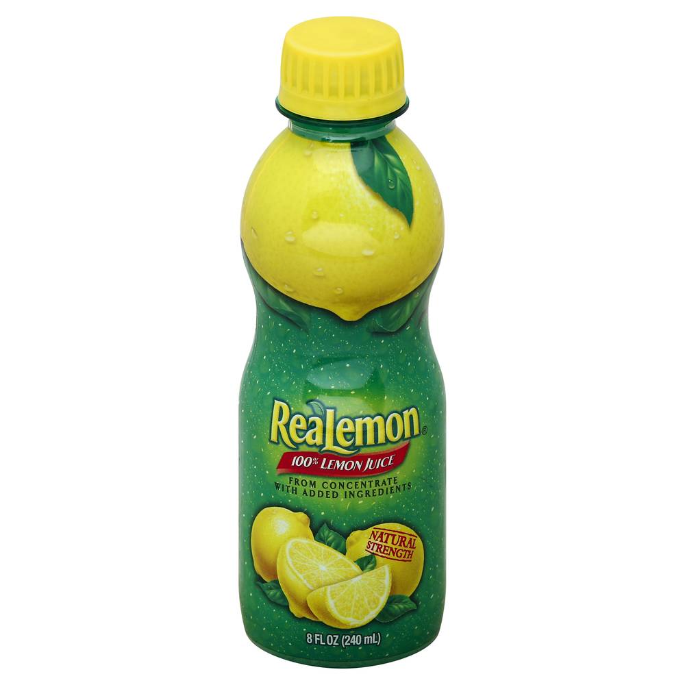 ReaLemon 100% Juice, Lemon (8 fl oz)