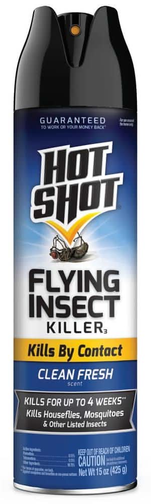 Hot Shot 15 Oz. Flying Insect Killer Aerosol Spray Clean Fresh Scent
