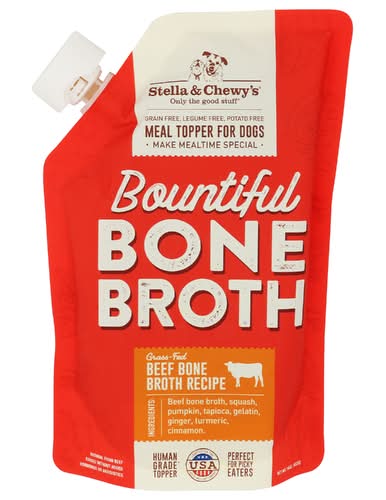 Stella And Chewys Grass-Fed Beef Bountiful Bone Broth Meal Topper For Dogs