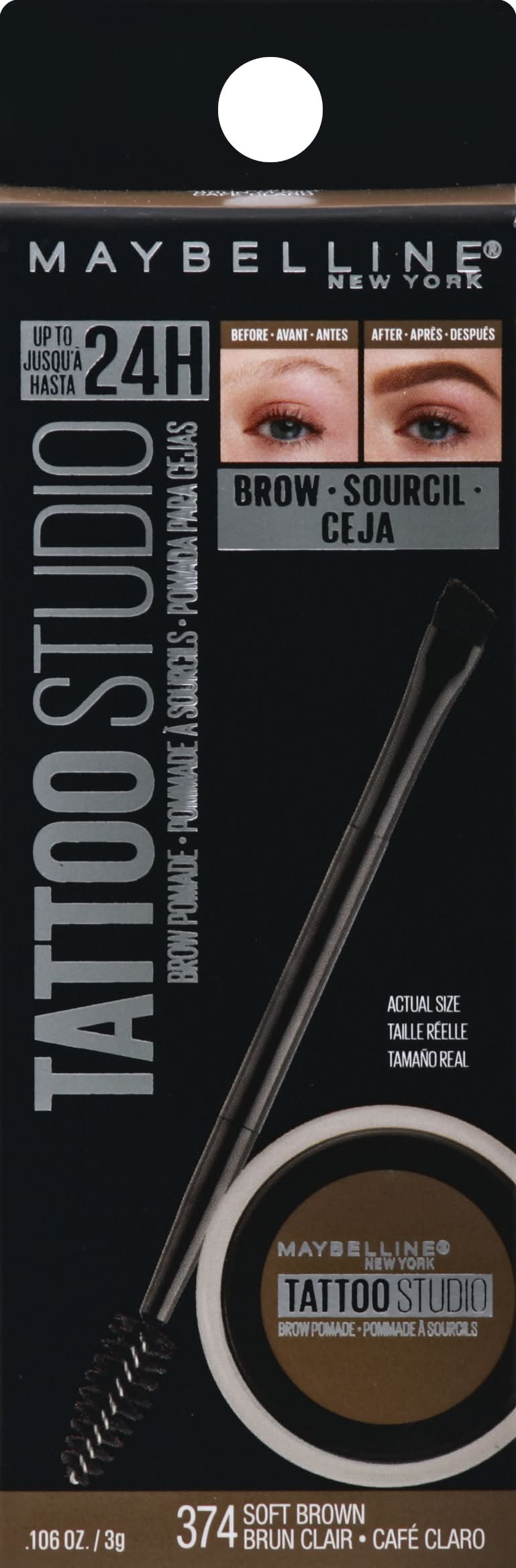 Maybelline 374 Soft Brown Tattoo Brow Pomade (0.2 oz)