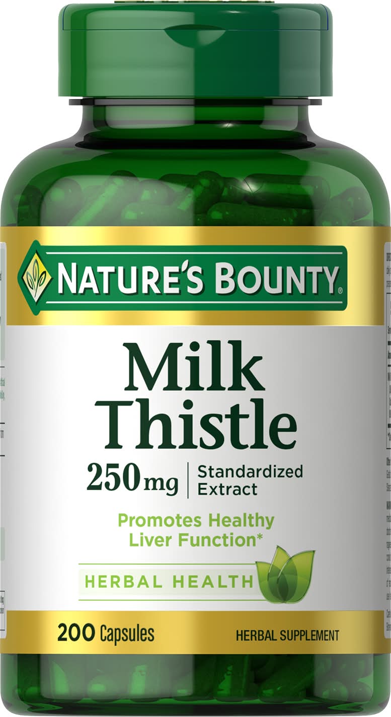 Nature's Bounty Milk Thistle 250 mg Supplement (200 ct)