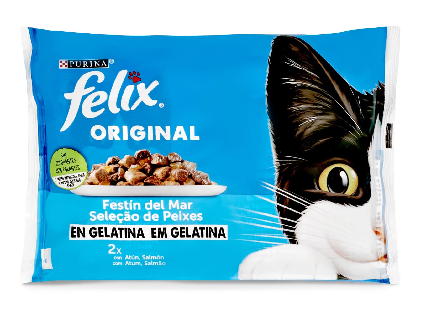 Alimento Para Gatos En Gelatina Sabor Pescado Felix Bolsa 340 G