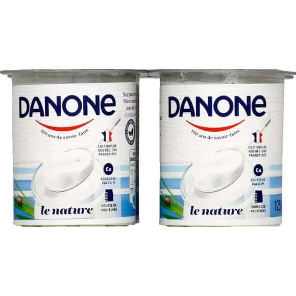 Danone Yaourt Nature Les 4 Pots De 125G