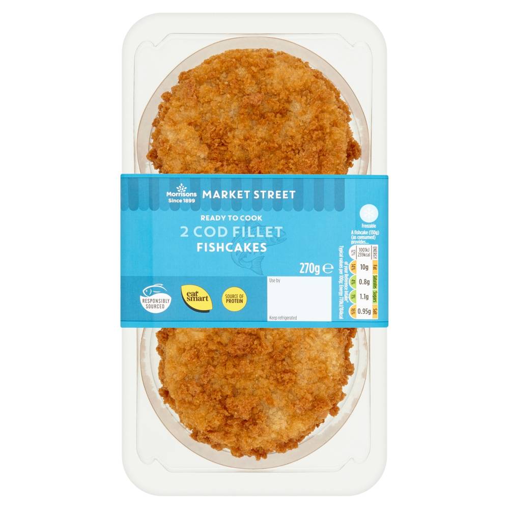 Morrisons 2 Cod Fish Cakes 270G