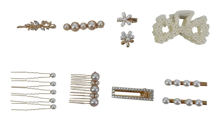 B Pure Hair Pin For Special Events, Assorted Designs, 1-pc, 2-pc, and 5-pc Packs.