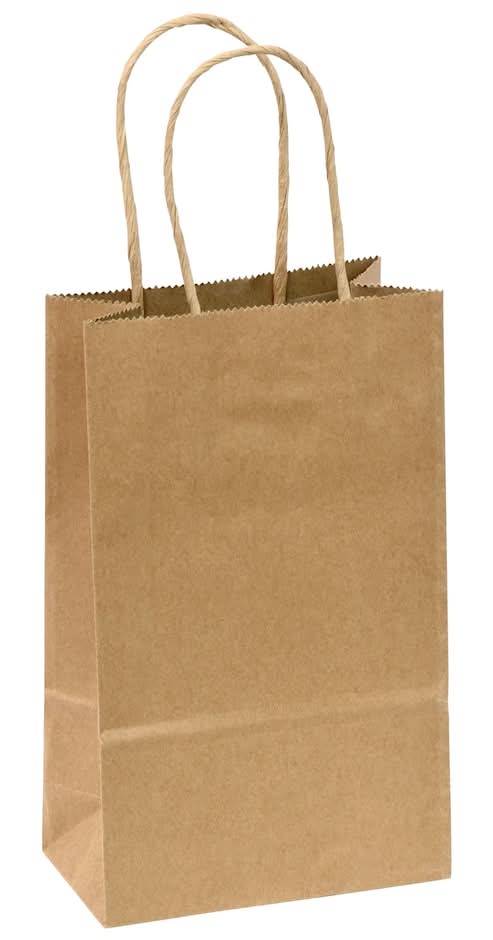 Small Natural Kraft Paper Gift Bags, 3-ct. Packs
