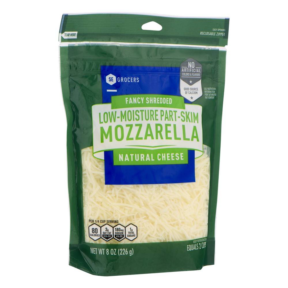 SE Grocers Low-Moisture Part-Skim Shredded Mozzarella (8 oz)