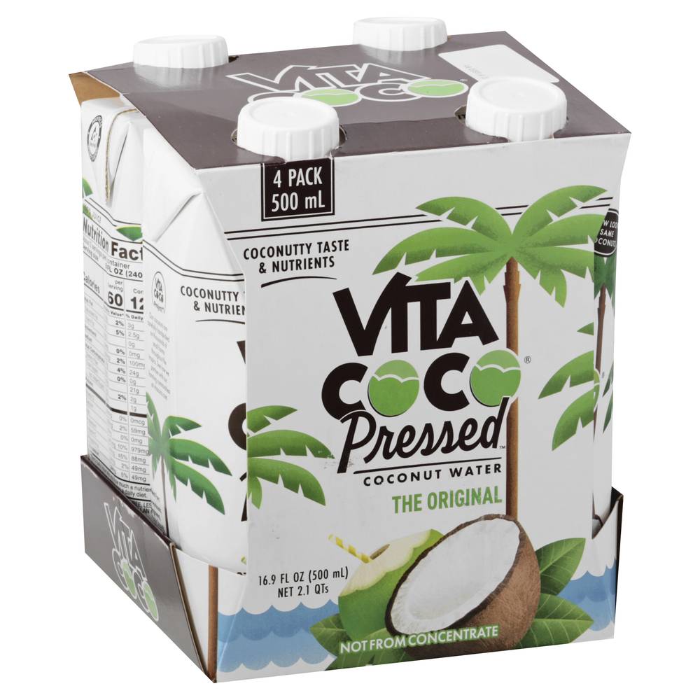 Vita Coco Pressed Coconut Water (4 x 16.9 fl oz)