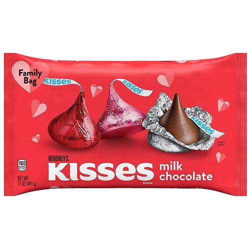 Hershey's Candy, Valentine's Day, Family Bag Milk Chocolate - 17.0 oz