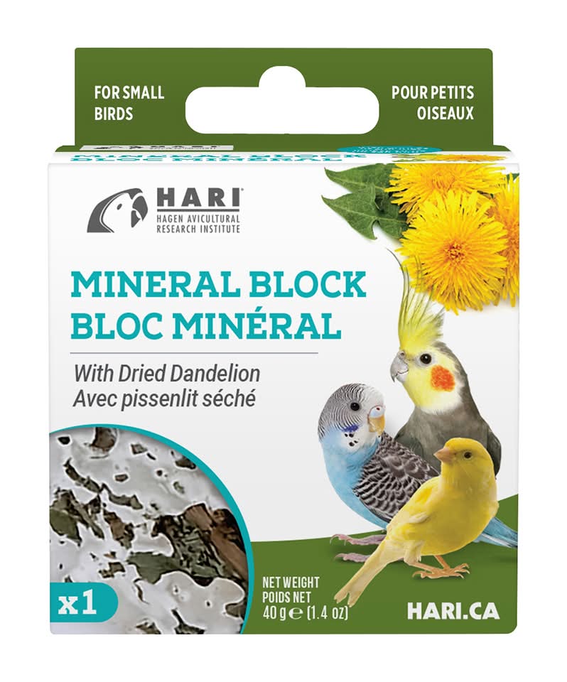 HARI Mineral Block w/ Dried Dandelion For Small Birds (1.4 oz)