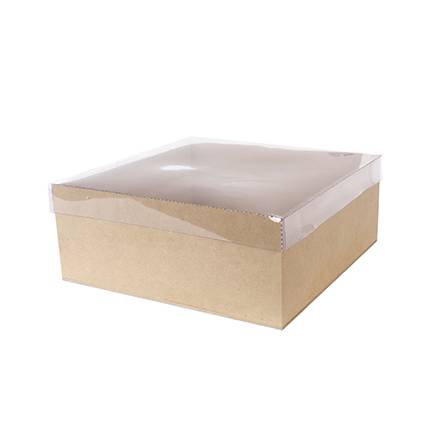 Caja con tapa transparente natural (1 pieza)