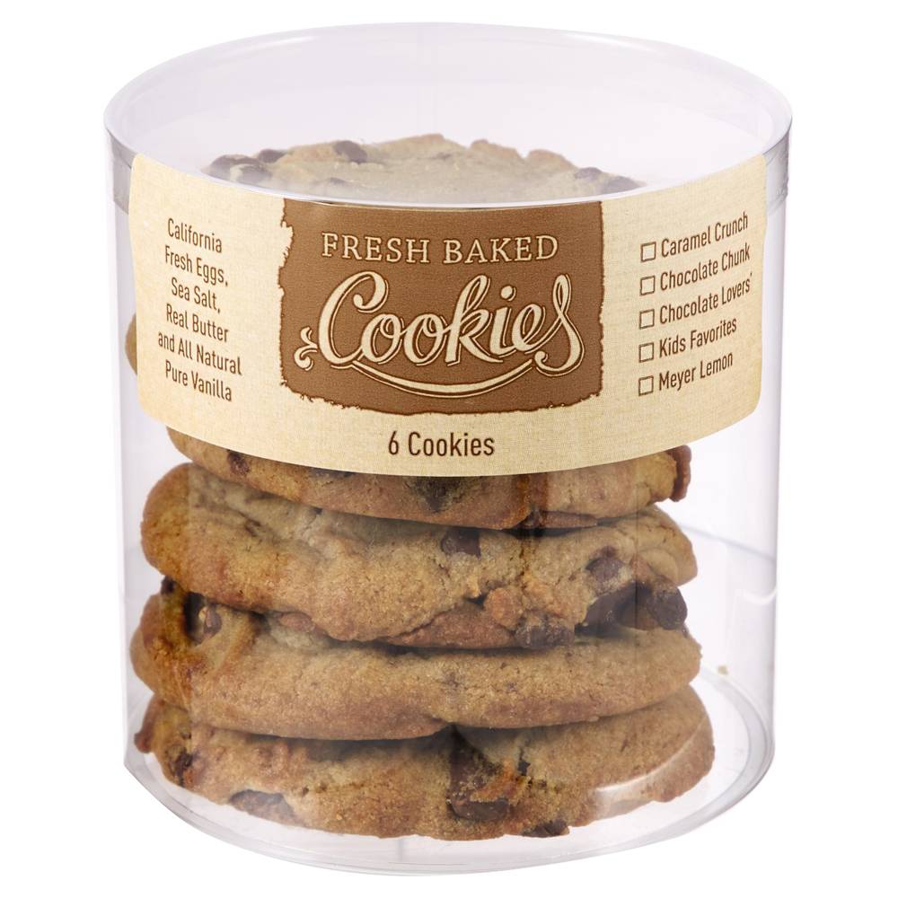 Raley's Fresh Baked Cookies, Chocolate (6 ct)