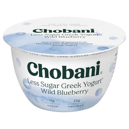Chobani Wild Blueberry Less Sugar Greek Yogurt