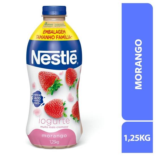 Nestlé iogurte parcialmente desnatado sabor morango (1,25 kg)