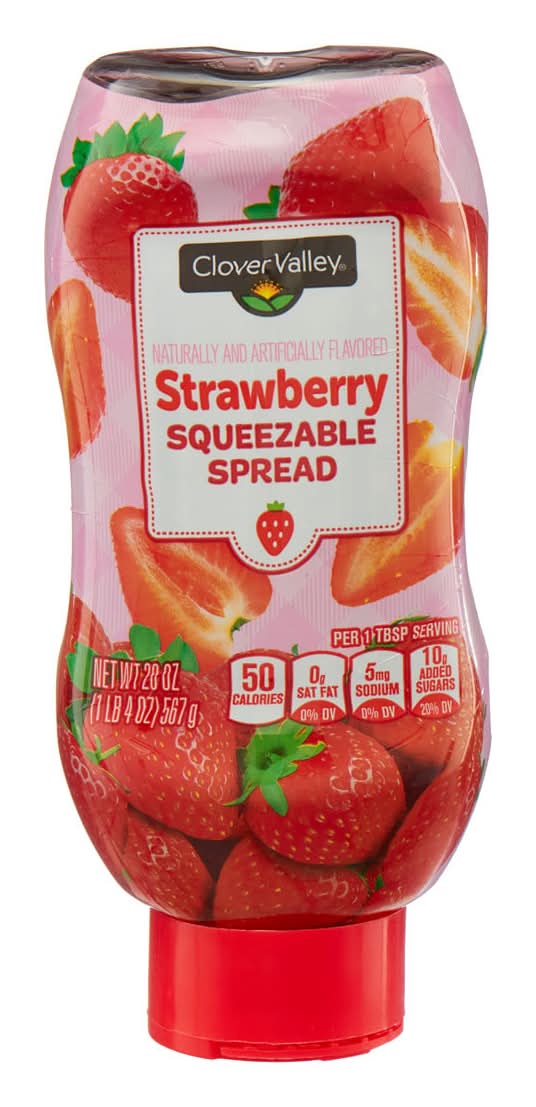 Clover Valley Flavored Squeezable Spread, Strawberry (20 oz)