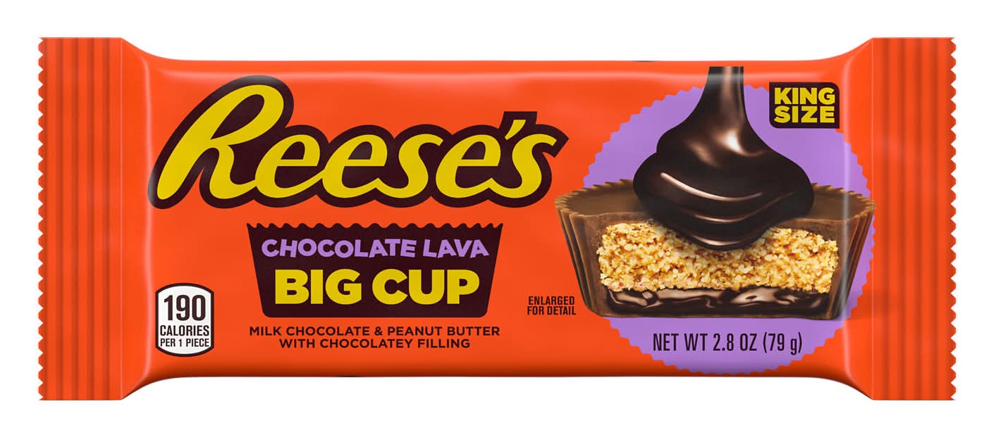 Reese's Chocolate Lava Big Cup, Milk Chocolate-Peanut Butter, King (2.8 oz)
