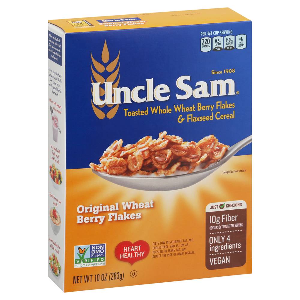 Uncle Sam Original Wheat Berry Flakes & Flaxseed Cereal (10 oz)