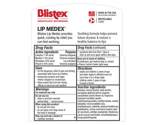 Blistex Lip Medex Stick (0.15 oz, 3 ct)