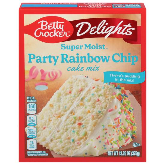 Betty Crocker Delights Supermoist Rainbow Chip Cake Mix
