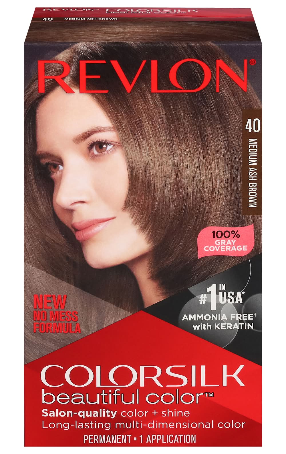 Revlon Colorsilk Beautiful Color Medium Ash Brown 40