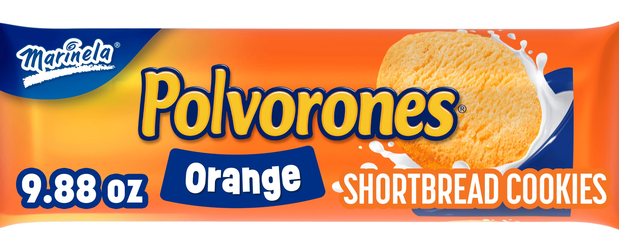 Marinela Polvorones Shortbread Orange Cookies (9.88 oz)