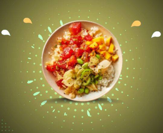 Poké tuna cuit