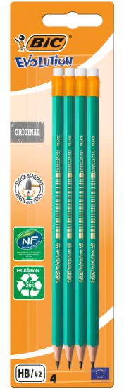 BiC Evolution Original Graphite Pencils Hb #2 (4 pack)