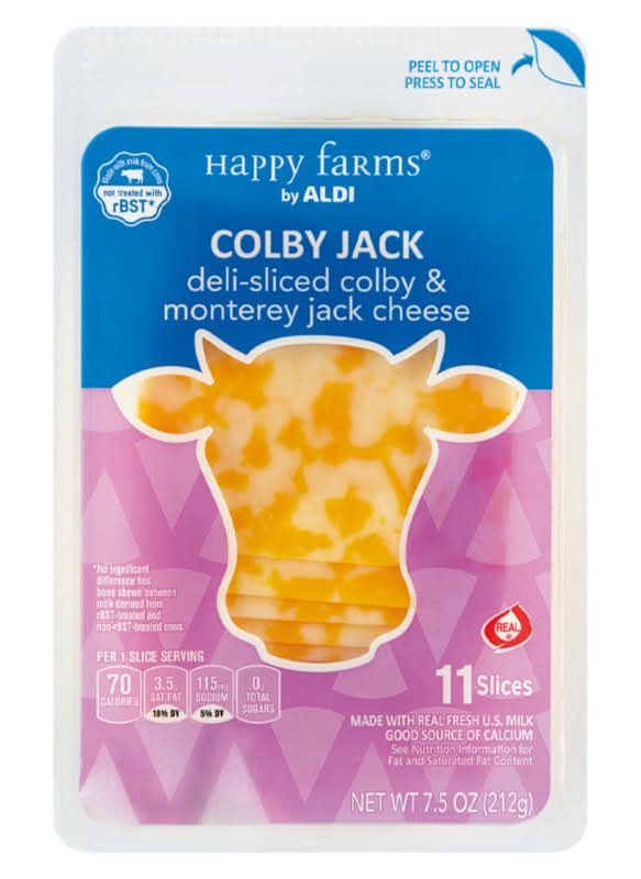 Happy Farms Deli Sliced Colby Jack Cheese (7.5 oz, 11 ct)
