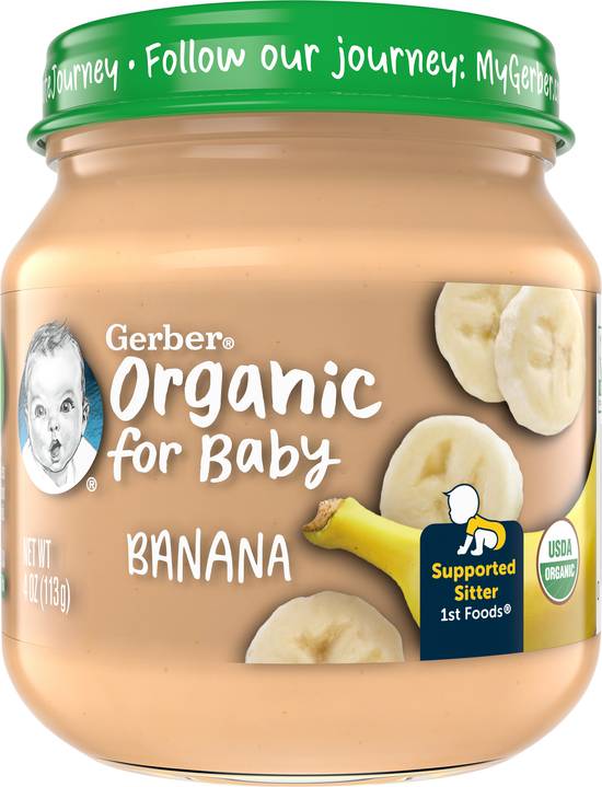 Gerber Supported Sitter 1st Foods Organic Baby Food (banana)