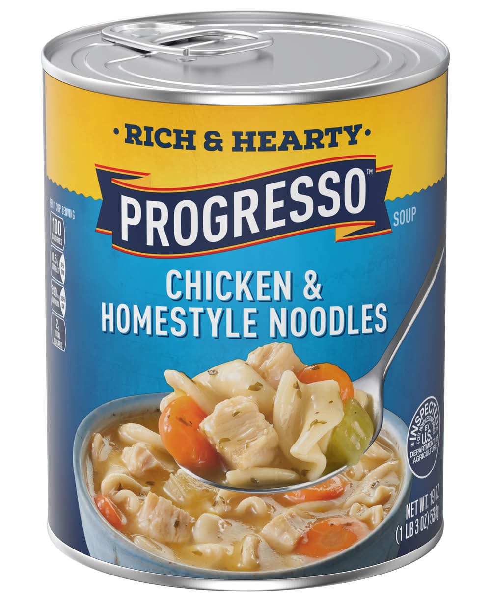 Progresso Rich & Hearty Soup, Chicken & Homestyle Noodles (19 oz)