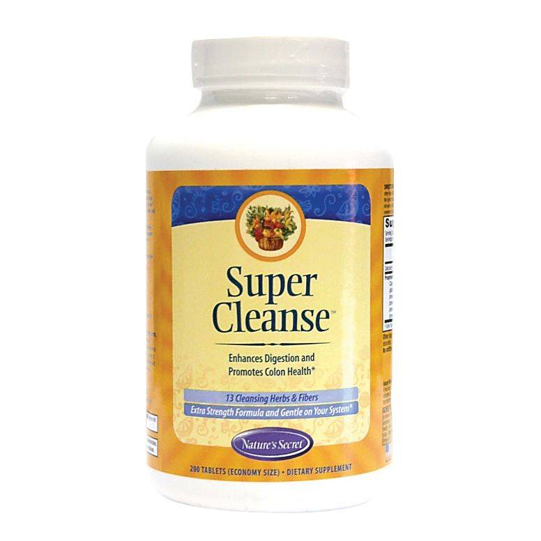 Super Cleanse - Extra Strength Formula With 13 Cleansing Herbs & Fibers (200 Tablets)