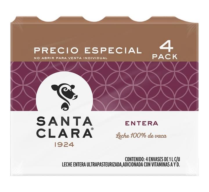 Santa Clara · Leche entera de vaca (6 x 750 ml)
