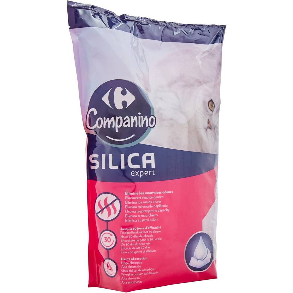 Litière pour chat silice CARREFOUR COMPANINO - Le sac de 5 L