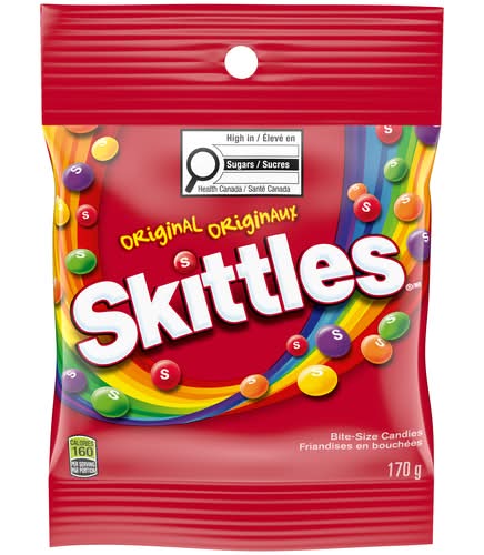 Skittles bonbons en bouchées originaux - original bite size candies (citron-raisin-fraise-citron vert-orange)