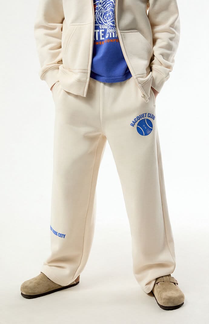 Racquet Club Baggy Sweatpants Natural M