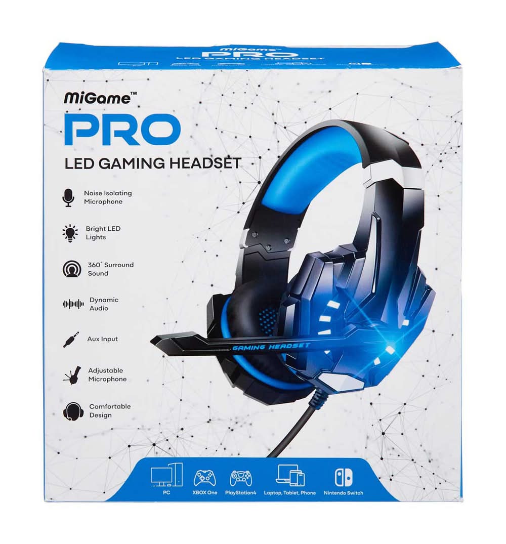 Migame Pro Wired Led Gaming Headset With Microphone