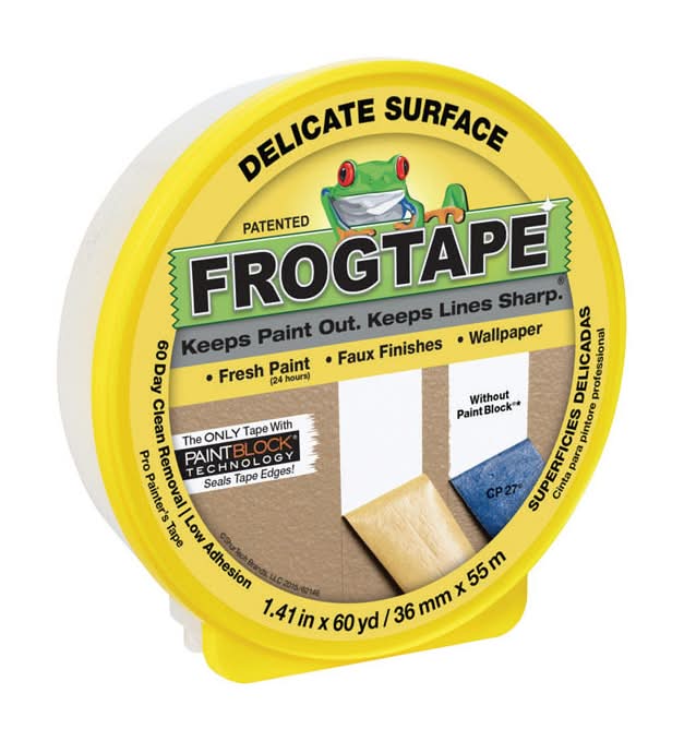 Frogtape 1.41 In. W X 60 Yd L Yellow Low Strength Painter'S Tape 1 Pk