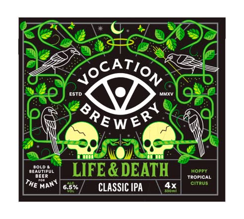 Vocation Brewery Life & Death Classic Ipa Beer (4 x 330ml)
