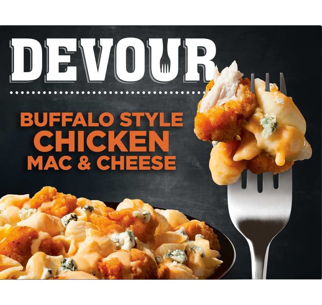 Devour Chicken Mac & Cheese Frozen Meal, Buffalo Style (12 oz)