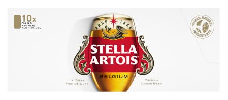 Stella Artois Premium Lager Beer (10 x 440ml)