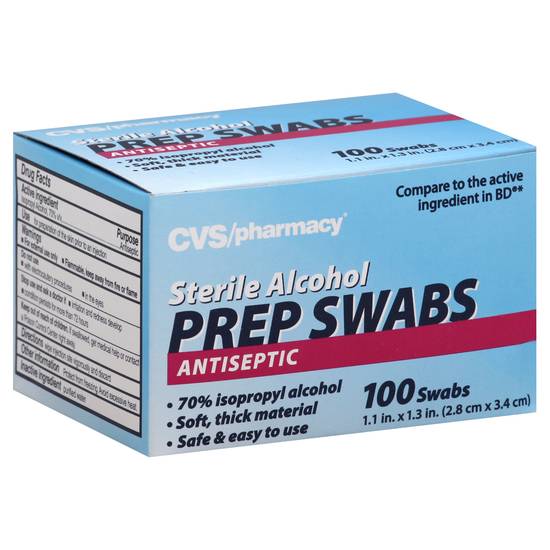 Cvs Pharmacy Sterile Alcohol Prep Swabs (100 ct)