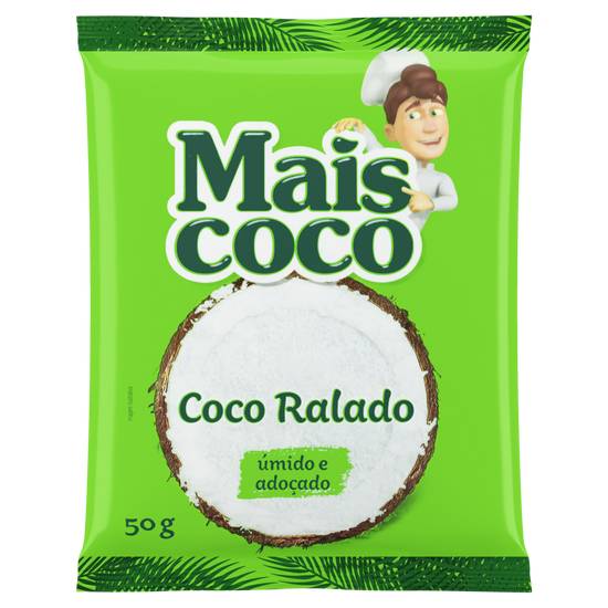 Mais coco coco ralado úmido e adoçado (50g)
